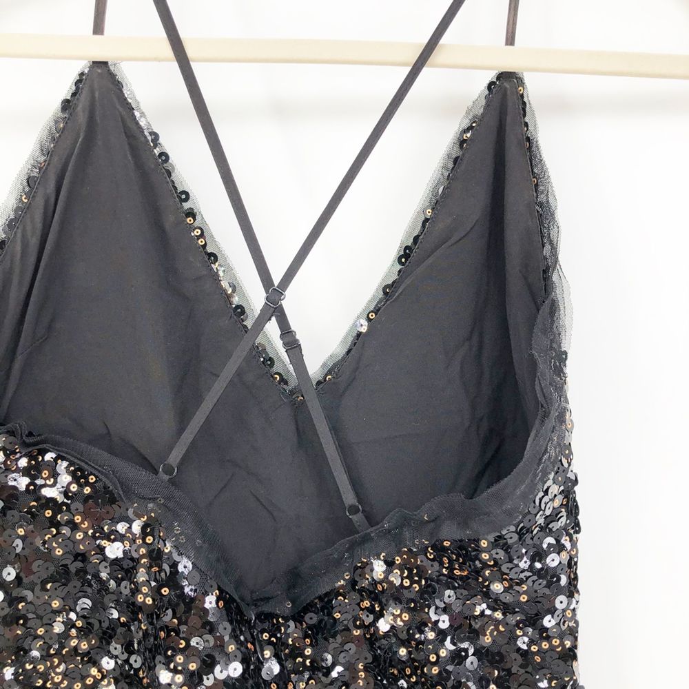 NBD x Revolve Dress Sloan Black Sequin Slip Mini - Picture 6 of 8